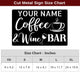 MeMate Coffee & Wine Bar Sign for Bar Decoration, Outdoor Bar Decor, Personalized Metal Sign for Coffee & Bar, Custom Name Signs for Coffee Bar, Large Metal Sign for Outside, Home Bar Gifts
