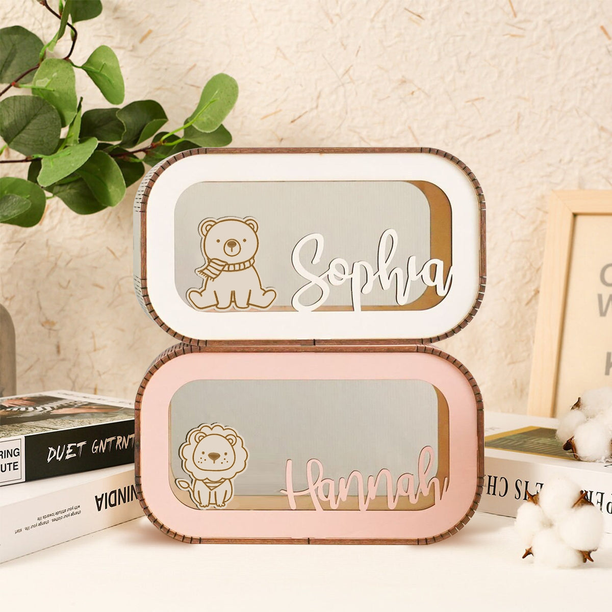 MeMate Personalized Piggy Bank, Custom Piggy Bank, Kids Bank, Money Box, Name Piggy Bank, Wooden Cash Box, Custom Piggy Bank, Gifts For Kids