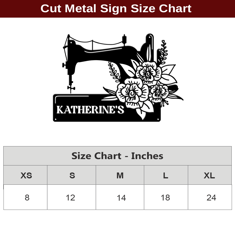 MeMate Sewing Room Sign, Custom Craft Room Décor Metal Signs for Women, Retro Style Craft Room, Personalized Sewing Door Signs, Vintage Plaque for Sewing Room, Quilting Room Decoration (Flowers)