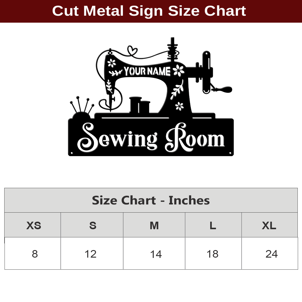 MeMate Sewing Room Sign, Custom Craft Room Décor Metal Signs for Women, Retro Style Craft Room, Personalized Sewing Door Signs, Vintage Plaque for Sewing Room, Quilting Room Decoration (Sewing)