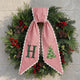 Personalized Christmas Wreath Sash, Custom Monogram Embroidery, 54x5 in - Ribbon & Christmas Tree — photo 4