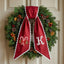 Personalized Christmas Wreath Sash, Custom Monogram Embroidery, 54x5 in - Xmas 04 — photo 2