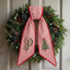 Personalized Christmas Wreath Sash, Custom Monogram Embroidery, 54x5 in - Xmas 06 — photo 1