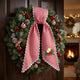 Personalized Christmas Wreath Sash, Custom Monogram Embroidery, 54x5 in - Christmas Candle — photo 6