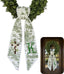 Personalized Cross Monogramed Wreath Sash 54x5, Embroidered Initial Wreath Sash Bow, Monogram Door Decor, Spring Toile Front Door Bow, Embroidered Holiday Sash