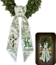 Personalized Cross Monogramed Wreath Sash 54x5, Embroidered Initial Wreath Sash Bow, Monogram Door Decor, Spring Toile Front Door Bow, Embroidered Holiday Sash