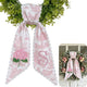 Personalized Pink Hydrangea Wreath Sash 54x5, Embroidered Hydrangea Wreath Sash Bow, Monogram Door Decor, Spring Toile Front Door Bow, Embroidered Holiday Sash