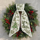 Personalized Christmas Wreath Sash, Custom Monogram Embroidery, 54x5 in - Ribbon & Christmas Tree — photo 6