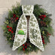 Personalized Christmas Wreath Sash, Custom Monogram Embroidery, 54x5 in - Santa Claus & Tree — photo 7