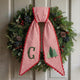 Personalized Christmas Wreath Sash, Custom Monogram Embroidery, 54x5 in - Pine Tree — photo 1