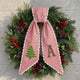 Personalized Christmas Wreath Sash, Custom Monogram Embroidery, 54x5 in - Pine Tree 01 — photo 4