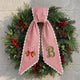 Personalized Christmas Wreath Sash, Custom Monogram Embroidery, 54x5 in - Xmas 04 — photo 4