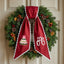 Personalized Christmas Wreath Sash, Custom Monogram Embroidery, 54x5 in - Pink Tree — photo 4