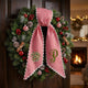 Personalized Christmas Wreath Sash, Custom Monogram Embroidery, 54x5 in - Xmas 03 — photo 6