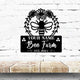 MeMate Garden Sign to Personalize, Bee Farm Flowers Sign, Custom Name Sign Metal for Bee Lovers, Bee Garden Art Decorations, Personalized Bee Sign, 8-24 inches Large Metal Sign, Gift for Beekeeper
