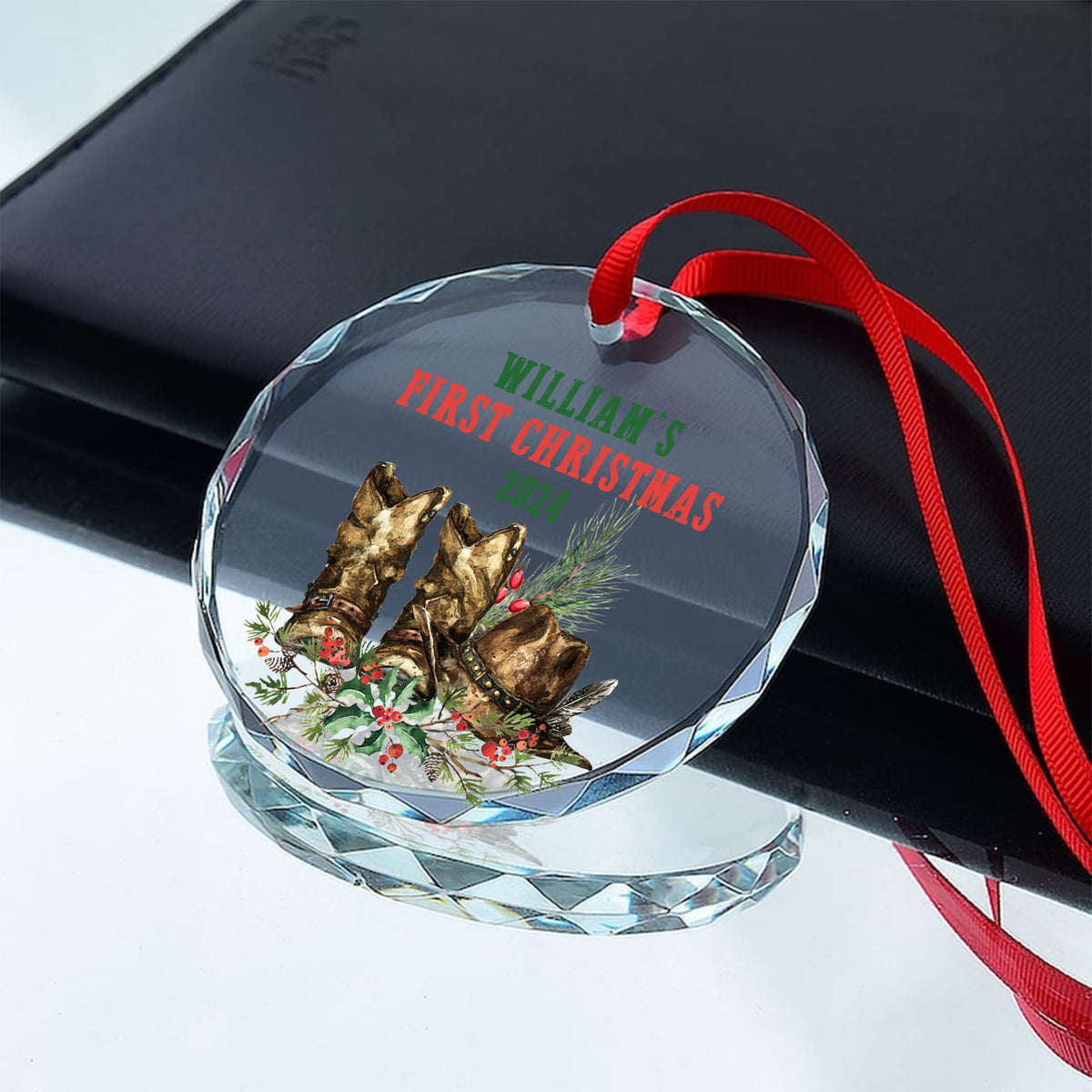 MeMate Baby's First Christmas Ornament 2024, Personalized Baby Ornaments with Name, Baby Ornament for Boys Girls, Christmas Baby Keepsakes for Newborn Infant Son Daughter
