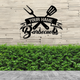 MeMate BBQ Sign, Barbecue Sign for Patio Decoration, BBQ Zone Patio Sign, Outdoor Decor, Personalized Metal Sign for Backyard, Custom Name Signs for Backyard, Large Metal Sign for Outside, Housewarming Gifts