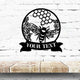 MeMate Garden Sign to Personalize, Bee Farm Sign, Custom Name Sign Metal for Bee Lovers, Bee Garden Art Decorations, Personalized Bee Farm Sign, 8-24 inches Large Metal Sign, Gift for Beekeeper