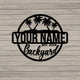 MeMate Backyard Paradise Sign, Patio Sign Outdoor Decor, Personalized Name Metal Sign for Backyard, Custom Name Signs for Backyard, Large Metal Sign for Outside, Housewarming Gifts…