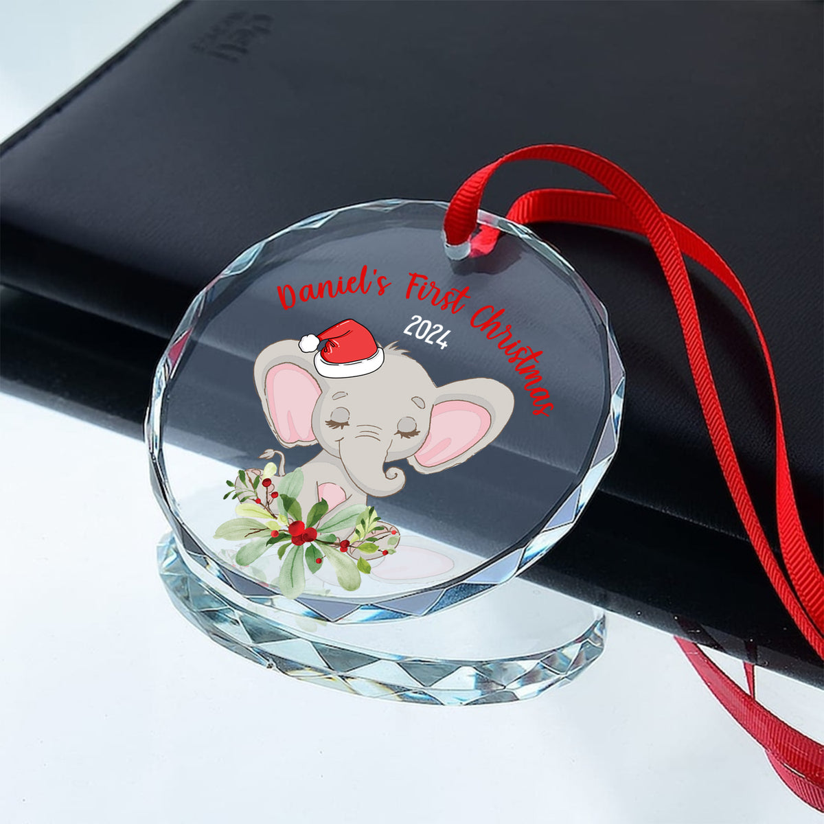 MeMate Baby's First Christmas Ornament 2024, Personalized Baby Ornaments with Name, Baby Ornament for Boys Girls, Christmas Baby Keepsakes for Newborn Infant Son Daughter