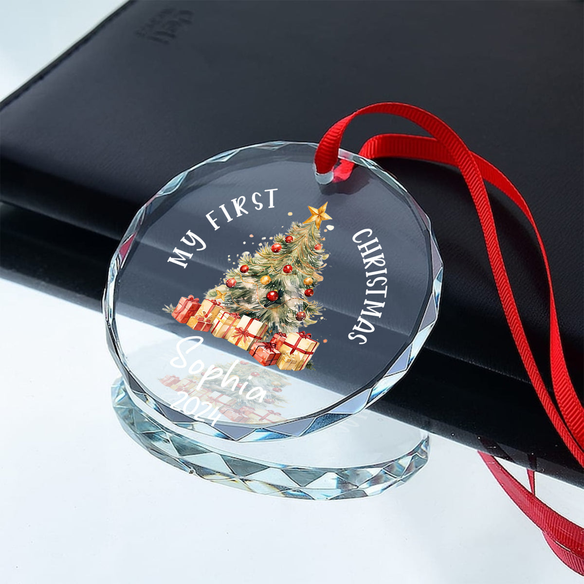 MeMate Baby's First Christmas Ornament 2024, Personalized Baby Ornaments with Name, Baby Ornament for Boys Girls, Christmas Baby Keepsakes for Newborn Infant Son Daughter