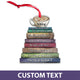 MeMate Personalized Book Ornament, Custom Name and Books Title, Flat Printed Acrylic Ornament Not 3D, Booklovers Ornament, Book Christmas Ornaments Keepsake Decoration for Book Club Family Friends (01)