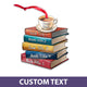 MeMate Personalized Book Ornament, Custom Name and Books Title, Flat Printed Acrylic Ornament Not 3D, Booklovers Ornament, Book Christmas Ornaments Keepsake Decoration for Book Club Family Friends