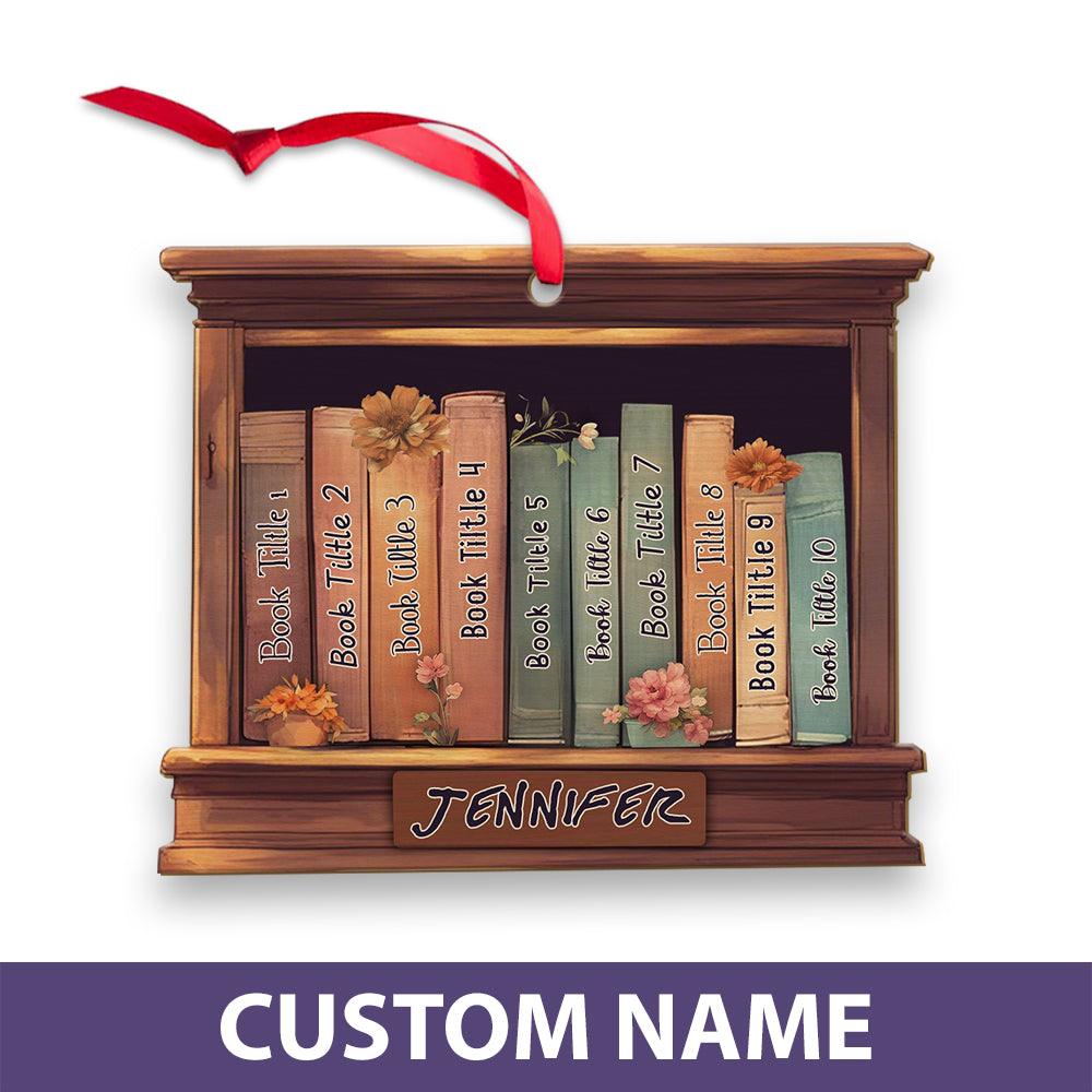 book christmas ornament