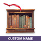 book christmas ornament