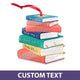 MeMate Personalized Book Ornament, Custom Name and Books Title, Flat Printed Acrylic Ornament Not 3D, Booklovers Ornament, Book Christmas Ornaments Keepsake Decoration for Book Club Family Friends