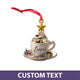 MeMate Personalized Book Ornaments, Books and Coffee Ornament, Custom Name Book Lovers Ornament, Booklovers Ornament for Christmas Tree, Books Christmas Ornaments Keepsake Decoration for Book Club Family Friends