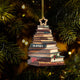 MeMate Personalized Book Ornaments, Custom Name Book Lovers Ornament, Booklovers Ornament for Christmas Tree, Books Christmas Ornaments Keepsake Decoration for Book Club Family Friends