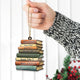 MeMate Personalized Book Ornament, Custom Name and Books Title, Flat Printed Acrylic Ornament Not 3D, Booklovers Ornament, Book Christmas Ornaments Keepsake Decoration for Book Club Family Friends