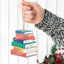 MeMate Personalized Book Ornament, Custom Name and Books Title, Flat Printed Acrylic Ornament Not 3D, Booklovers Ornament, Book Christmas Ornaments Keepsake Decoration for Book Club Family Friends