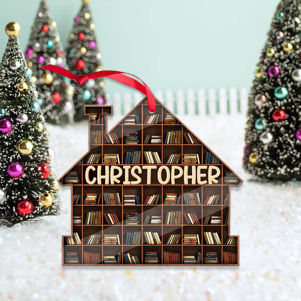 book christmas ornament