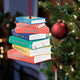 MeMate Personalized Book Ornament, Custom Name and Books Title, Flat Printed Acrylic Ornament Not 3D, Booklovers Ornament, Book Christmas Ornaments Keepsake Decoration for Book Club Family Friends