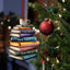 MeMate Custom Name and Books Title, Personalized Book Ornament, Flat Printed Acrylic Ornament Not 3D, Booklovers Ornament, Book Christmas Ornaments Keepsake Decoration for Book Club Family Friends