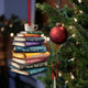 MeMate Custom Name and Books Title, Personalized Book Ornament, Flat Printed Acrylic Ornament Not 3D, Booklovers Ornament, Book Christmas Ornaments Keepsake Decoration for Book Club Family Friends
