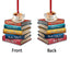 MeMate Personalized Book Ornament, Custom Name and Books Title, Flat Printed Acrylic Ornament Not 3D, Booklovers Ornament, Book Christmas Ornaments Keepsake Decoration for Book Club Family Friends