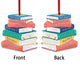 MeMate Personalized Book Ornament, Custom Name and Books Title, Flat Printed Acrylic Ornament Not 3D, Booklovers Ornament, Book Christmas Ornaments Keepsake Decoration for Book Club Family Friends