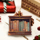 MeMate Personalized Book Ornament, Custom Name and Books Title, Booklovers Ornament, Wooden 2 Layers Book Christmas Ornaments Keepsake Decoration for Book Club Family Friends (02)