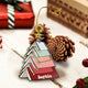 MeMate Personalized Book Ornaments, Custom Name Book Lovers Ornament, Booklovers Ornament for Christmas Tree, Books Christmas Ornaments Keepsake Decoration for Book Club Family Friends (01)