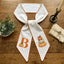 Fall Wreath Sash Bow, Personalized Initial Wreath Sashes 54x5 in, Autumn Wreath Ribbon for Front Door, Monogram Garland Accessories, Farmhouse Door Wreath Decor, Pumpkins Monogram Embroidered Sash