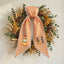 Fall Wreath Sash Bow, Personalized Initial Wreath Sashes 54x5 in, Autumn Wreath Ribbon for Front Door, Monogram Garland Accessories, Farmhouse Door Wreath Decor, Pumpkins Monogram Embroidered Sash