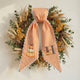 Fall Wreath Sash Bow, Personalized Initial Wreath Sashes 54x5 in, Autumn Wreath Ribbon for Front Door, Monogram Garland Accessories, Farmhouse Door Wreath Decor, Pumpkins Monogram Embroidered Sash