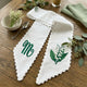 Lily Of The Valley Wreath Sash for Front Door, Embroidered Flowers Wreath Sash 54x5 Inch, Personalized Initial Monogram Sash Front Door Decor, Bow Wreath Sashes