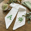 Lily Of The Valley Wreath Sash for Front Door, Embroidered Flowers Wreath Sash 54x5 Inch, Personalized Initial Monogram Sash Front Door Decor, Lily Of The Valley Bouquet Wreath Sashes