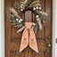 Fall Wreath Sash Bow, Personalized Initial Wreath Sashes 54x5 in, Autumn Wreath Ribbon for Front Door, Monogram Garland Accessories, Farmhouse Door Wreath Decor, Pumpkins Monogram Embroidered Sash