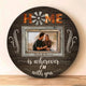 MeMate Custom Couple Photo and Name Printed Wooden Sign Hanging Wall Decor - Personalized Signs for Couple - Round Rustic Wood Plaque for Couples, Newlyweds, Valentines Day, Housewarming Gift