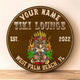 MeMate Tiki Bar Signs Personalized Name Color Wooden Sign Outdoor, Tiki Bar Decor, Customized Tiki Sign, Tiki Lounge Decorations for Wall, Wood Plaque for Backyards Patio Housewarming Gifts